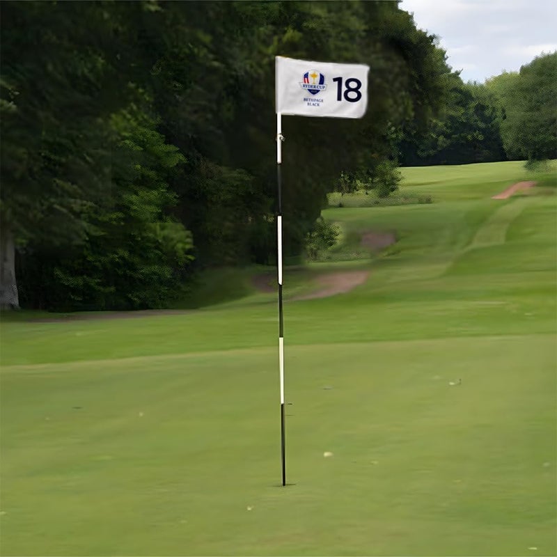 2BUT 2025 Bethpage Black Golf Pin Flag Practic Putting Green Golf Flag For Backyard Garden Double-Sewn 600D Nylon Miniature Pin Flag Regulation Tube Flag (20"x13"(18)) - Image 5